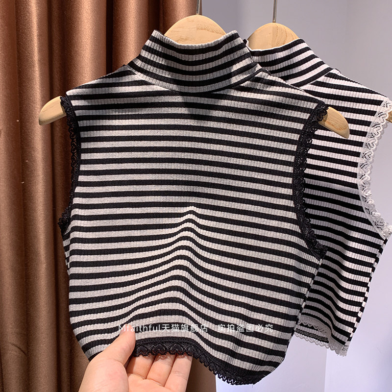 条纹针织假领子女百搭假领半高领秋冬保暖防寒立领半截打底衫内搭,服饰配件/皮带/帽子/围巾,假领,淘宝优惠券,粉丝福利购,淘宝优惠卷