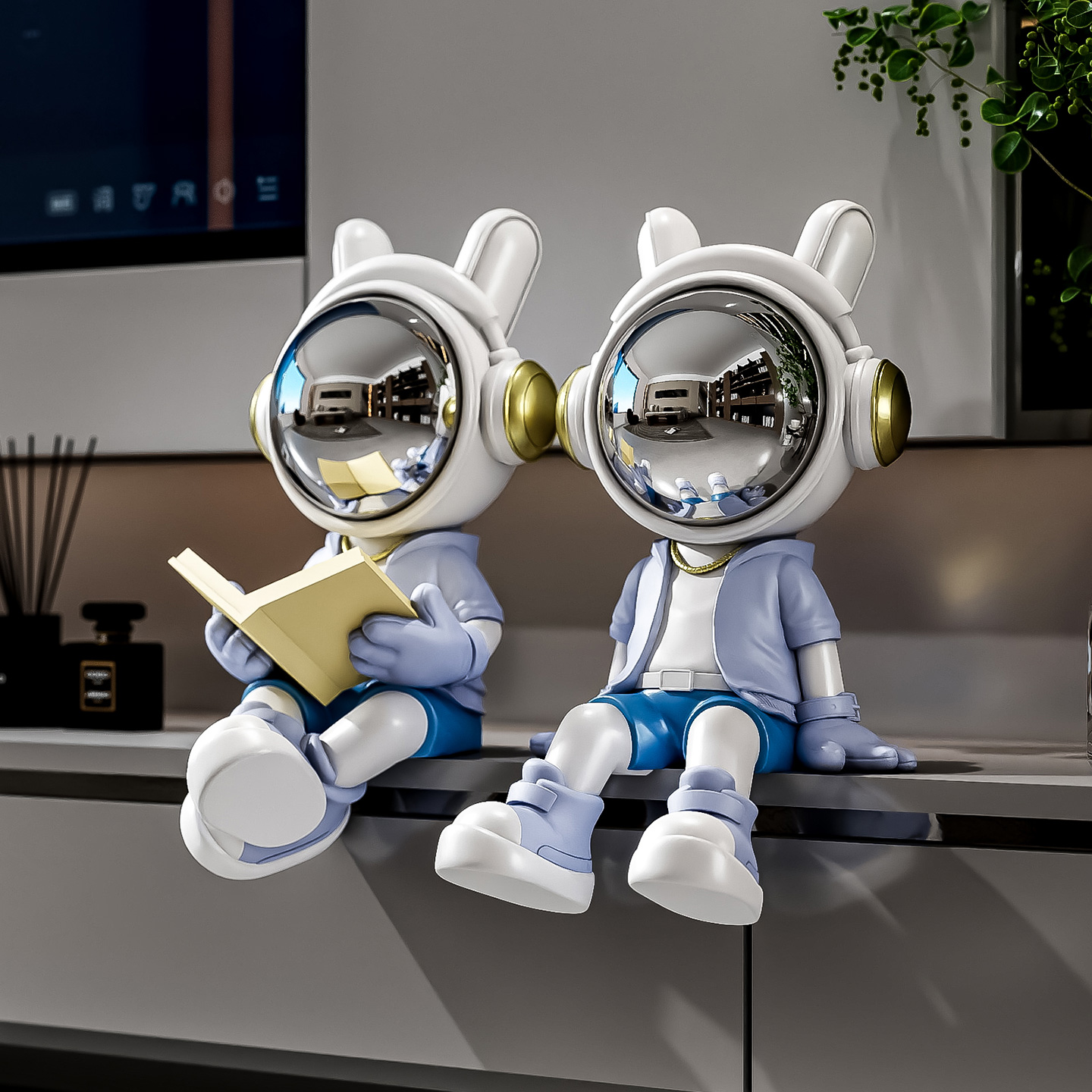 创意卡通太空人桌面摆件