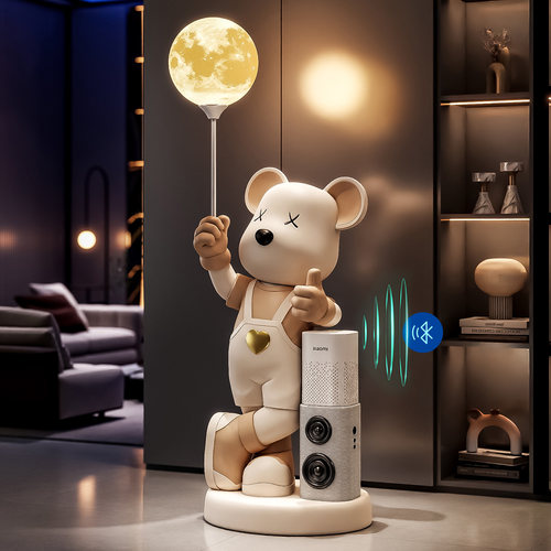 小爱智能音箱暴力熊客厅落地摆件