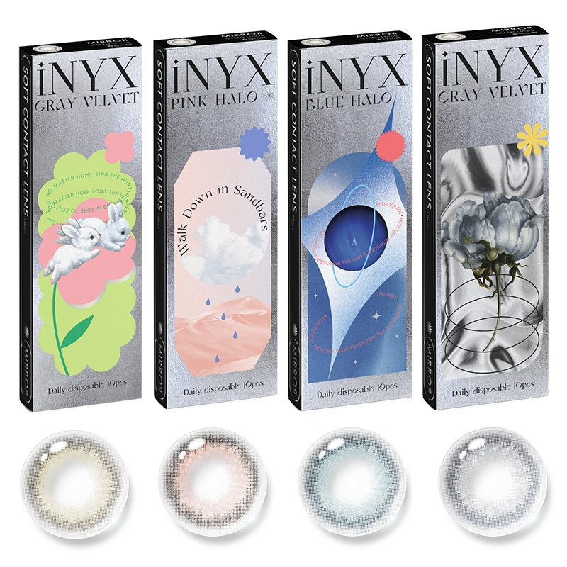 iNYX美瞳日抛10片彩色隐形近视眼镜猫眼美瞳女小直径旗舰店彩色sk