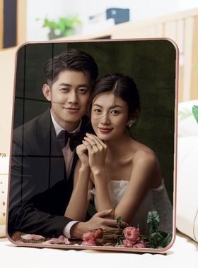 定制相框摆台照片制作婚纱照结婚照打印做成多宫格高级感水晶桌摆