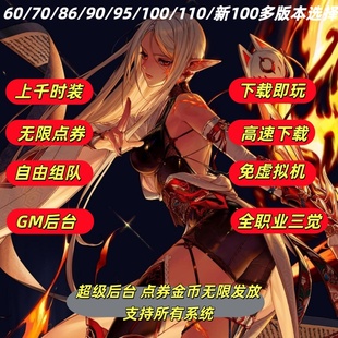 DNF单机版联网版60版\70版\86版\90版/115版免虚拟机直装送GM后台