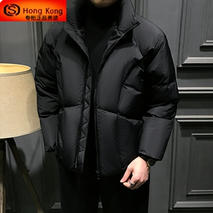白鸭绒加厚高端痞帅高级商务男士 2025新款 外套 秋冬季 羽绒服男短款