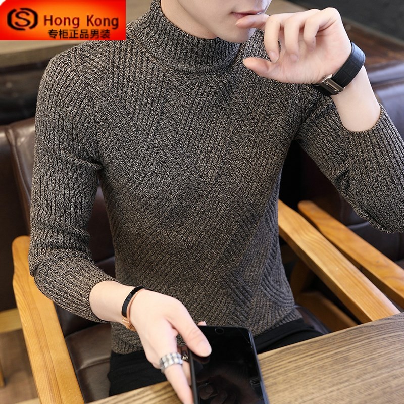 半高领毛衣男秋冬季2025新款保暖加绒加厚羊绒高端男士打底羊毛衫