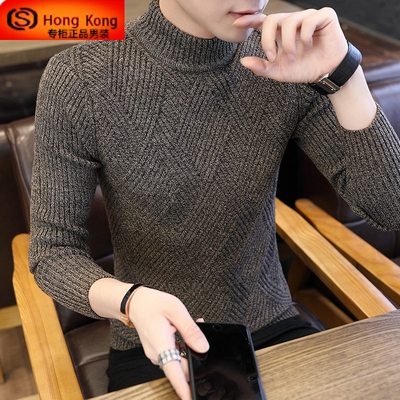 半高领毛衣男秋冬季2025新款保暖加绒加厚羊绒高端男士打底羊毛衫