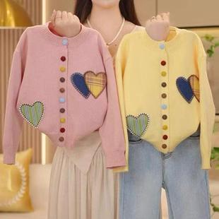 女童毛衣开衫2025春秋季新款时髦洋气针织衫外套婴幼儿中大童衣服