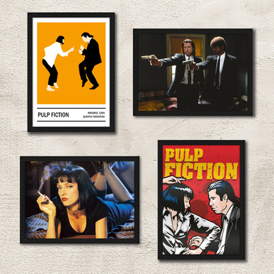 低俗小说电影主题有框海报装饰画