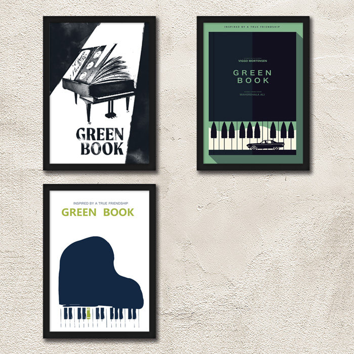 绿皮书电影海报装饰画 green book 音乐酒吧餐厅店铺带框壁画