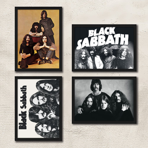 Black Sabbath 带框装饰画 黑色安息日乐队海报挂画 排练室壁画