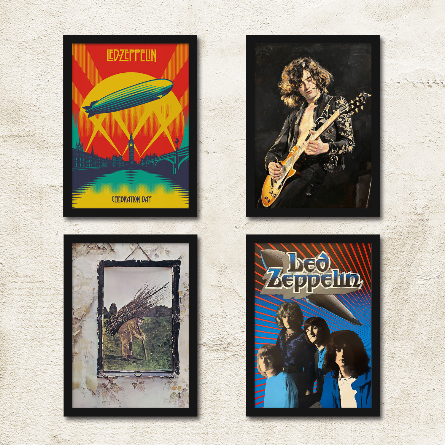 LedZeppelin齐柏林飞艇带框海报