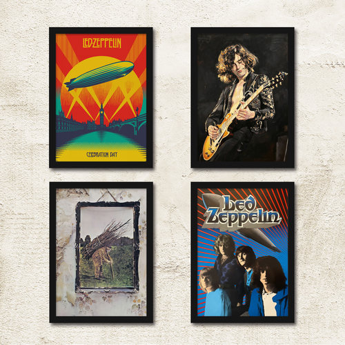LedZeppelin齐柏林飞艇带框海报