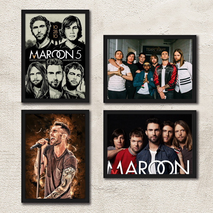 maroon 5 海报装饰画 adamlevine魔力红乐队带框墙画亚当莱文壁画