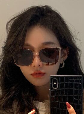 茶色墨镜女夏防紫外线大脸显瘦偏光网红眼镜圆脸2025新款太阳镜