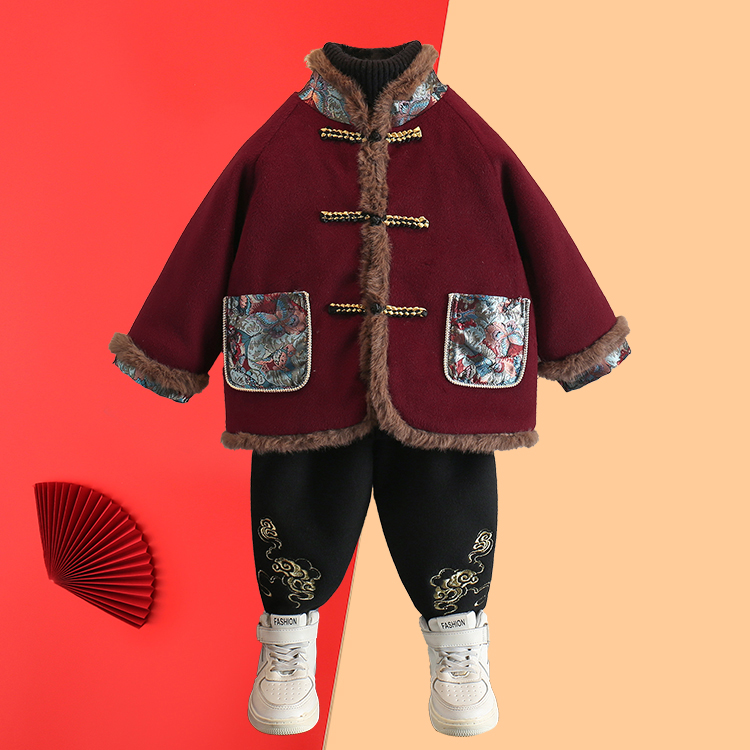 男童高货款拜年服帅气国风套装元旦喜庆表演汉服日常汉服宝新年衣