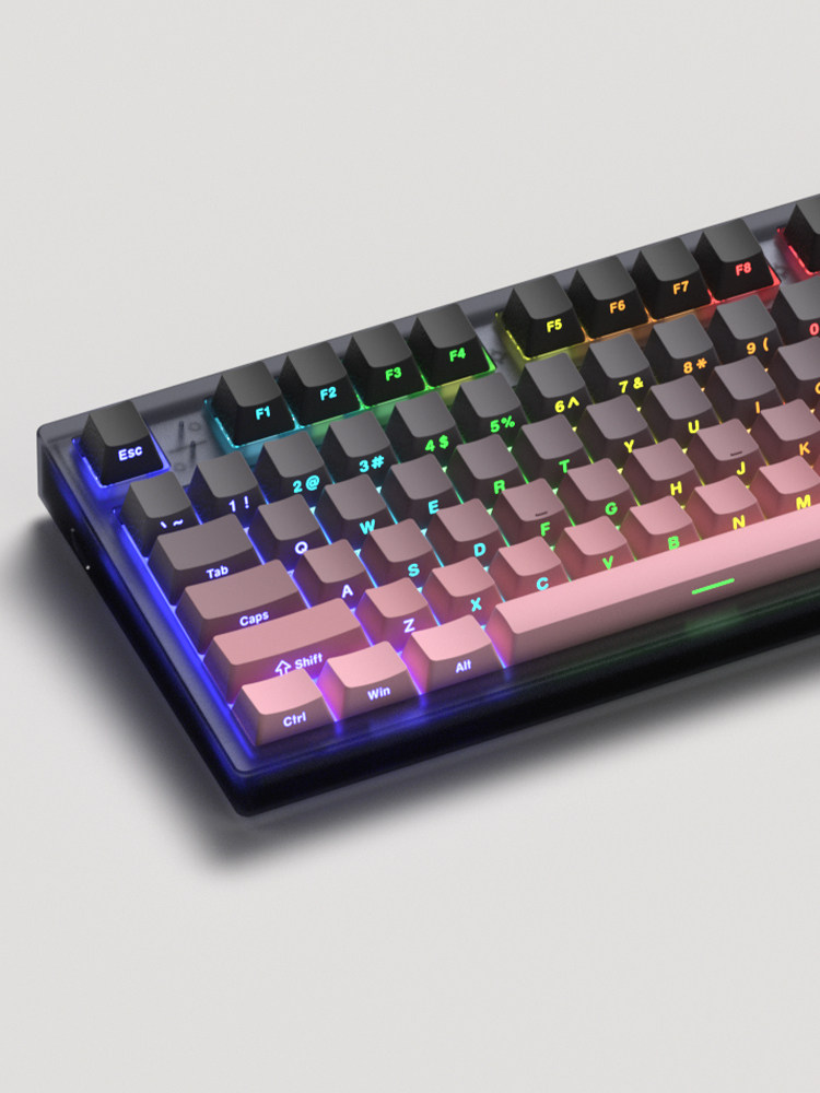 FU LING MK870PRO BLACKBERRY 측면 새겨진 기계식 키보드 유선 무선 BLUETOOTH 맞춤형 108 키 게임 음소거