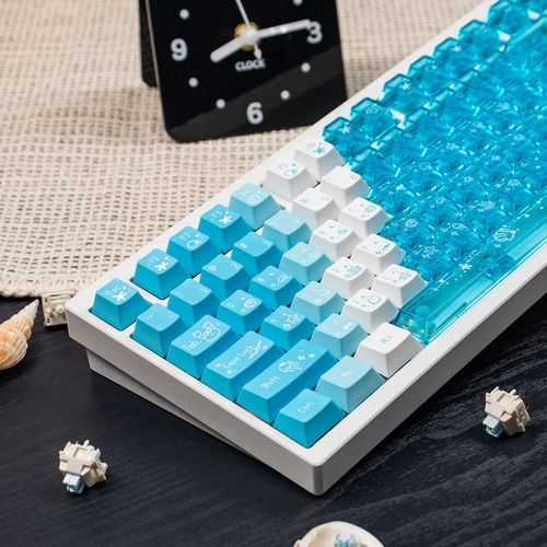 海盐气泡水键帽PBT+PC双拼原厂