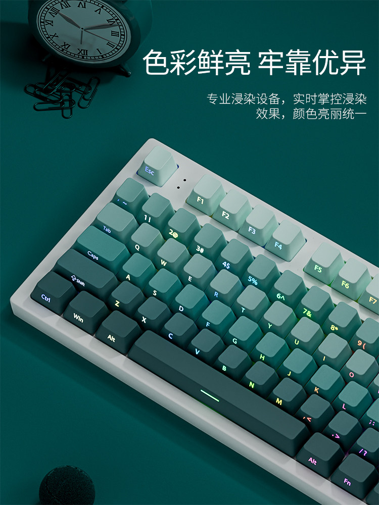 THE ORIGINAL SIDE OF THE BELLY SPIRIT HAIYUAN KEYCAP IS ENGRAVED ON THE SIDE PBT GRADIENT TRANSLUCENT WOOTTING VGN ATK68 TARANTULA F87PRO