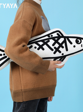 艺术鸭 办公室摸鱼抱枕上班摸鱼玩偶午睡护腰原创设计礼物靠垫w