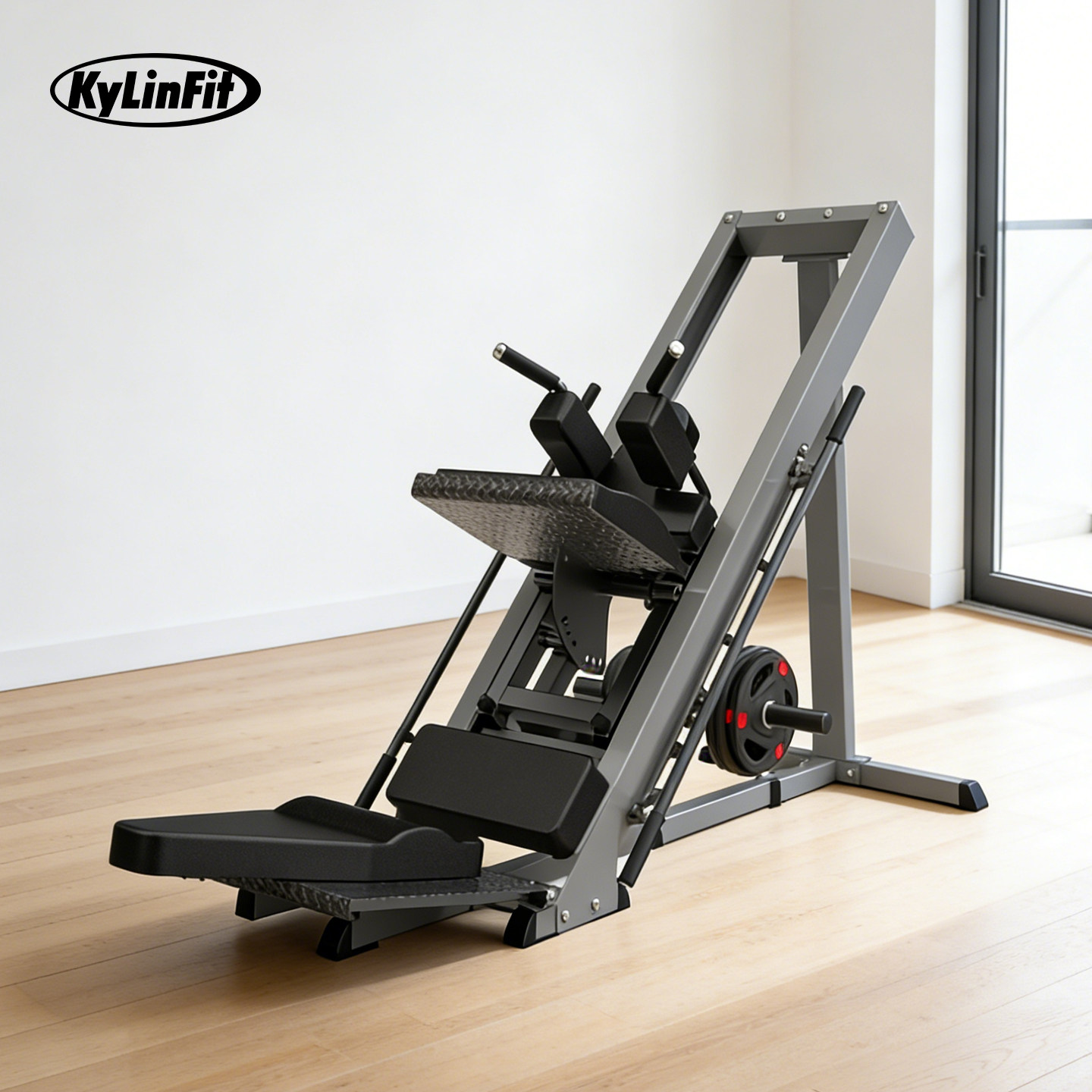 商用倒蹬机站蹲倒蹬训练器哈克深蹲机腿部力量健身器材45度斜蹲机