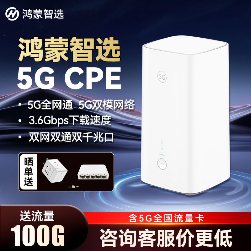 鸿蒙5G插卡随身WiFi6+3000M