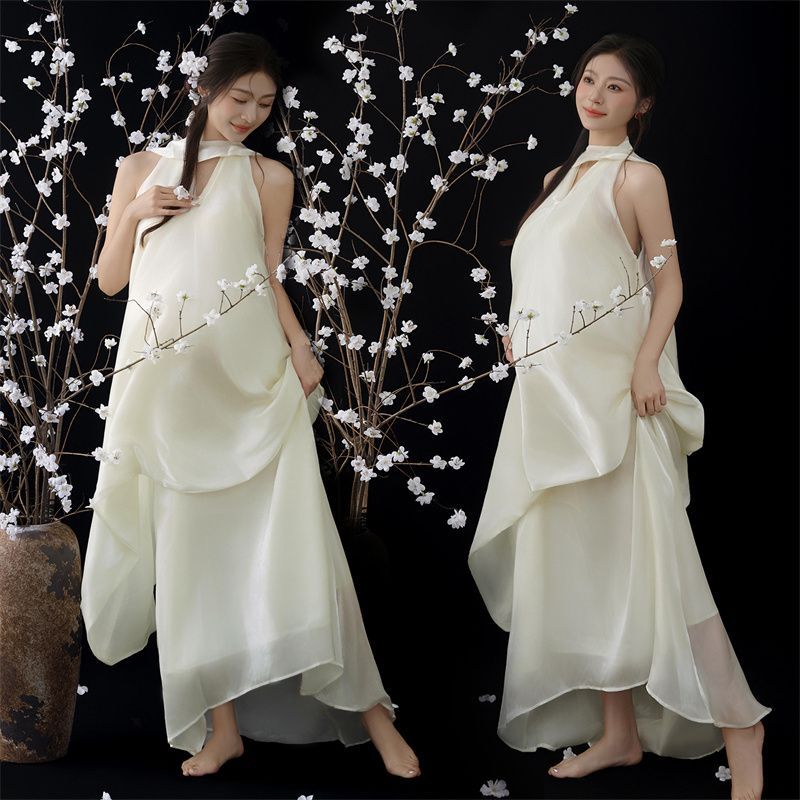 孕妇艺术照法式复古高级感礼服