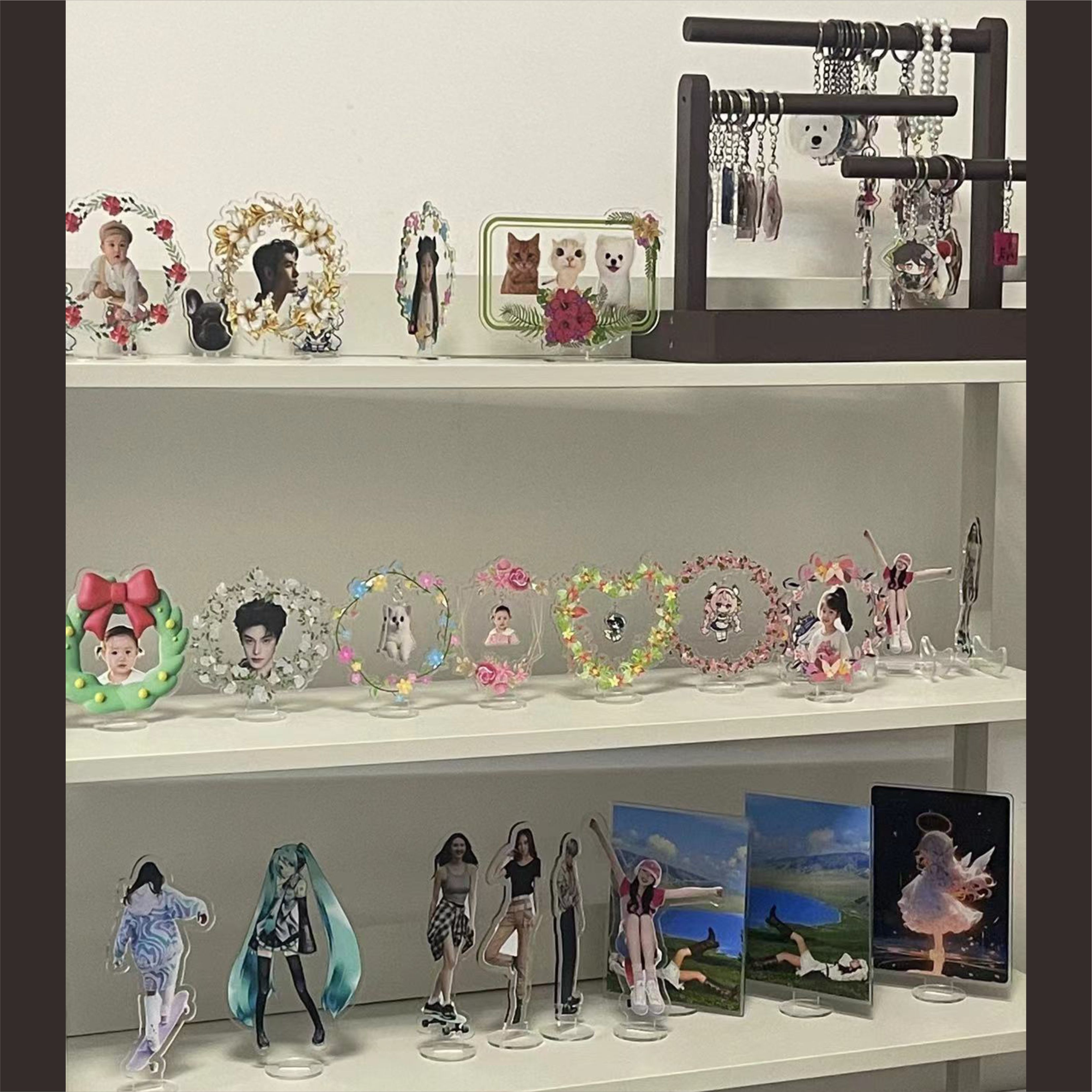 亚克力立牌定制人形双插立牌定做diy摇摇乐订制钥匙扣动漫小摆件