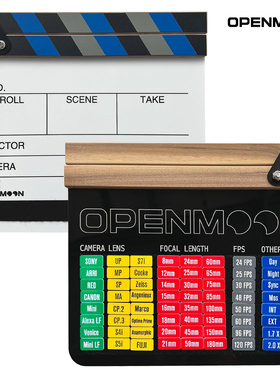OPENMOON贴片场记板 胡桃木场记板 摄影打板