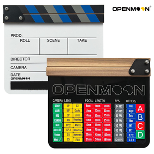 OPENMOON贴片场记板 胡桃木场记板 摄影打板
