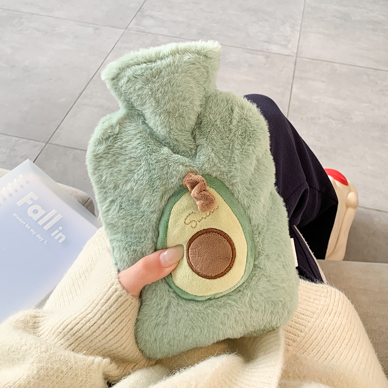 可爱毛绒热水袋注水女生暖宫暖脚