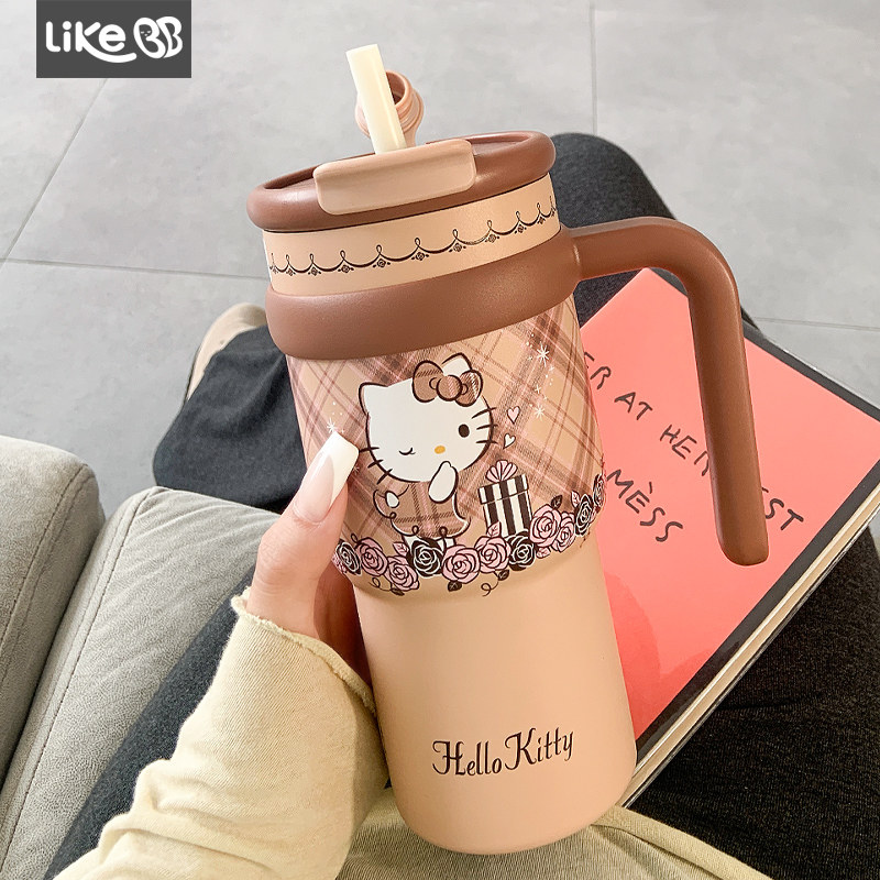 hellokitty冰霸杯保温杯大容量水杯女生高颜值新款带吸管杯子礼物