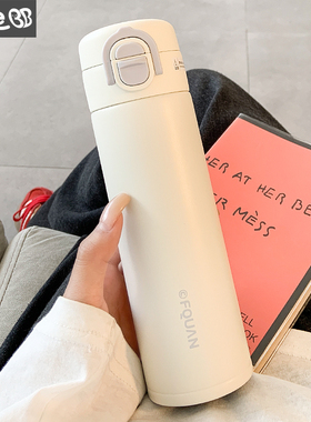 简约保温杯女生高颜值双饮水杯新款2025女士办公室316L不锈钢杯子