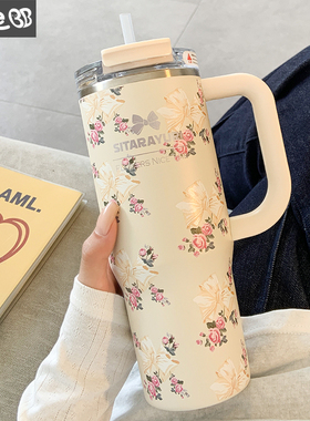 巨无霸保温杯大容量水杯女新款2025高颜值吸管女士办公室冰霸杯子