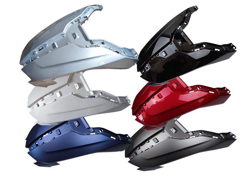 适用豪爵电喷USR125 面板HJ125T-21前斜板 护板外壳大板前脸挡板