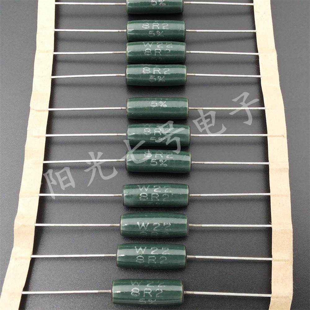 英国产 8R2 7W Welwyn W22 8.2Ω 韦尔文 线绕电阻器 5% 8.2欧 - 实物图