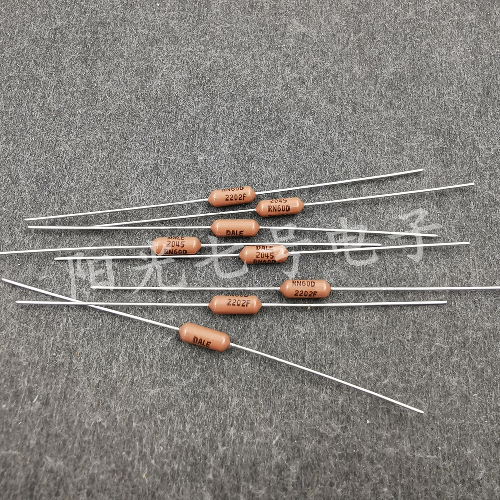 美国产 DALE RN60D 2202F 0.5W 金属膜电阻器 22K 1% 1/2W
