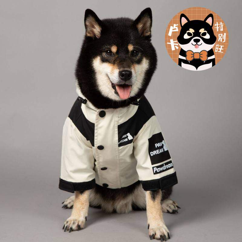 卢卡家 特惠新款paw潮牌防风防雨狗北面大型犬金毛狗狗宠物冲锋衣
