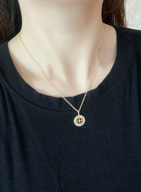 复古小众设计感ins风吊坠锁骨链