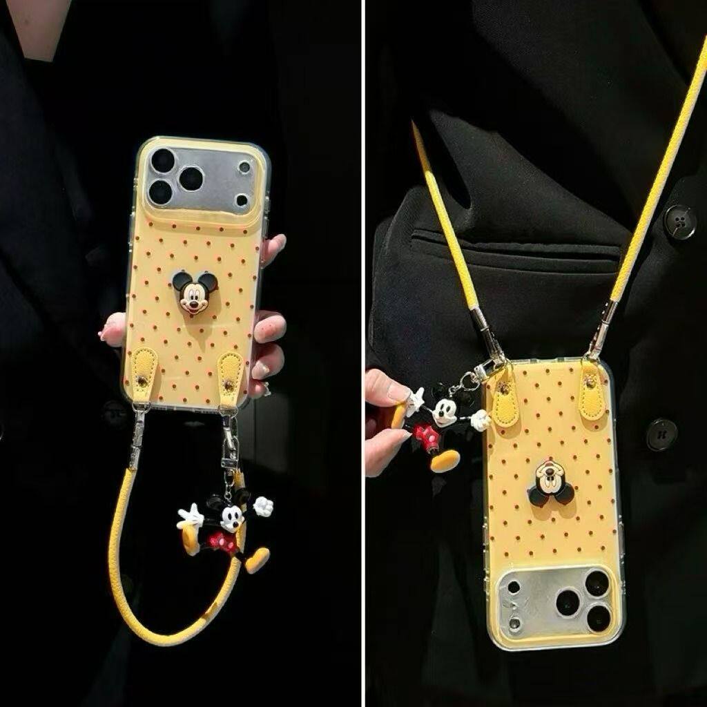 红波点立体米奇适用小米红米K90pro手机壳K807060新款K5040全包红米note15潮1413保护套Turbo5pro带挂绳15R女