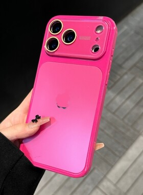 秒变纯色大视窗适用苹果17手机壳iPhone16promax新款一体相机按键15pro全包防摔14pm超火保护套ip13高级女款