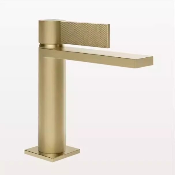 意大利全铜极简冷热玫瑰金面盆