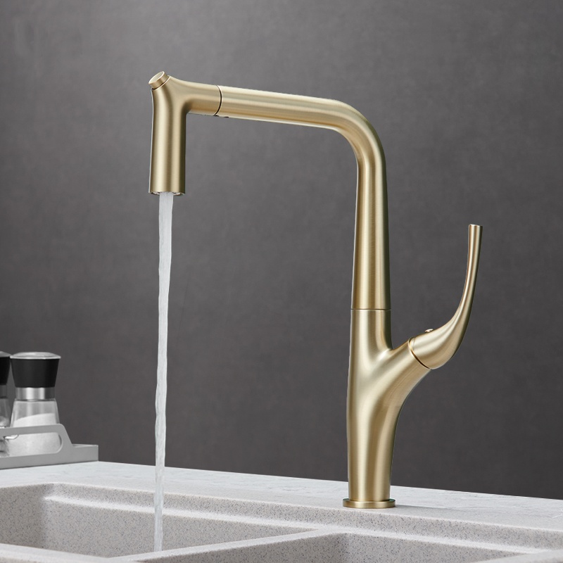 品牌同款厨房龙头旋转抽拉式