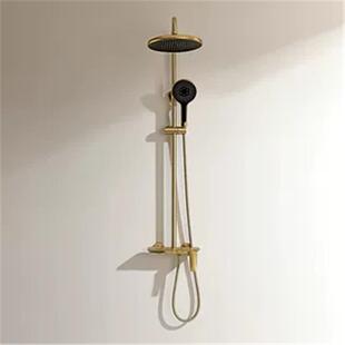 caratiff金色淋浴花洒套装家用全铜浴室淋雨喷头卫生间沐浴混水阀