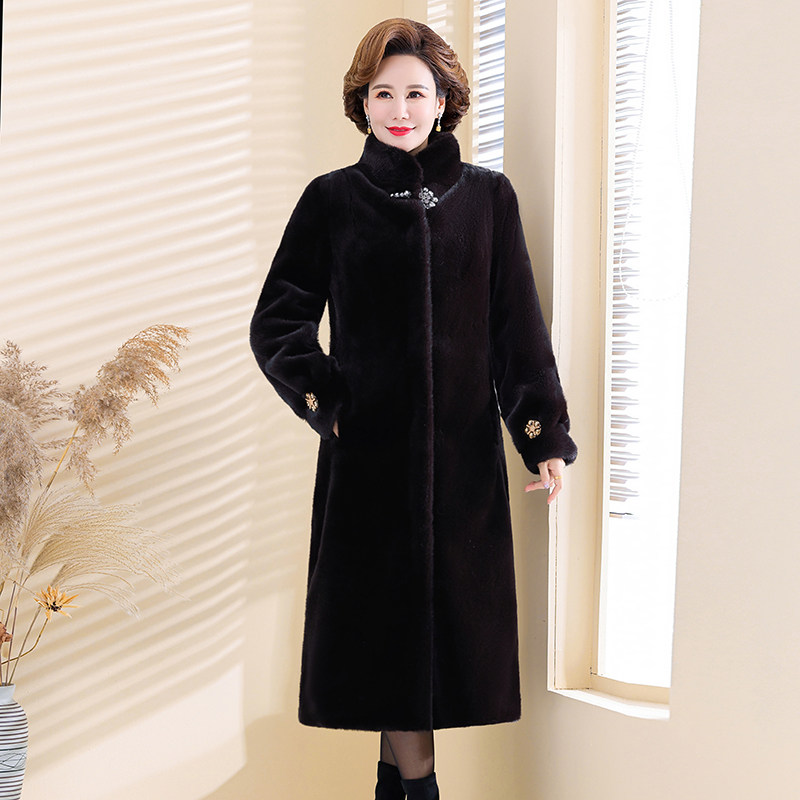 中老年立领长款大码18-2常规保暖