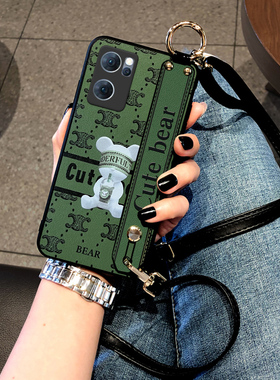 Icool适用opporeno9手机壳RENO7SE保护套reno6pro+外壳reno5腕带斜挎挂绳reo8pro支架reno4全包reno3防摔支架