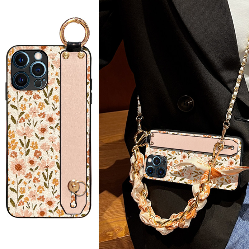 Icool适用苹果17小雏菊手机皮壳16PRO腕带支架15印花荔