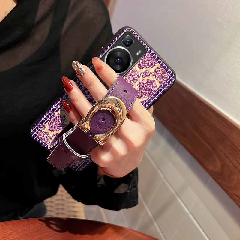 Icool适用华为P60皮质腕带支架壳