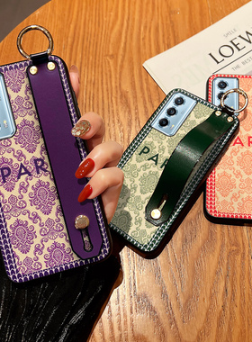 Icool适用荣耀magicv5斜背手机壳MAGICV2复古vs2腕带支架Magicvs3保护套皮VS2外壳巴黎轻奢斜挎挂绳女夏天软