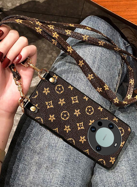 Icool适用华为mate80斜挎潮壳手机壳60pro保护壳MATE50PRO皮套软挂绳70air复古斜背Mate30硅胶套40RS女全包