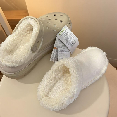 适配crocs卡骆驰泡芙洞洞鞋加绒加厚毛绒内胆冬天冬季可拆卸内衬