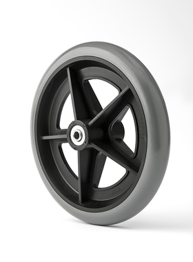 鱼跃轮椅8寸pvc前轮配件手动万向轮小轱辘H005B H059B耐磨轮子